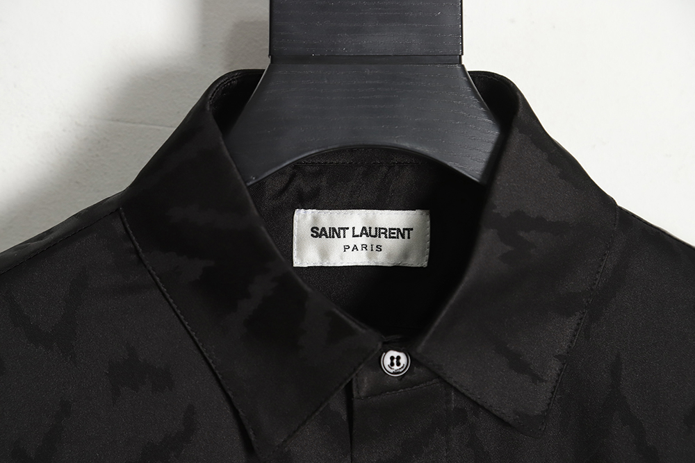 saint lauren paris slp Sa**t Lau*nt 23ss printed jacquard silk shirt