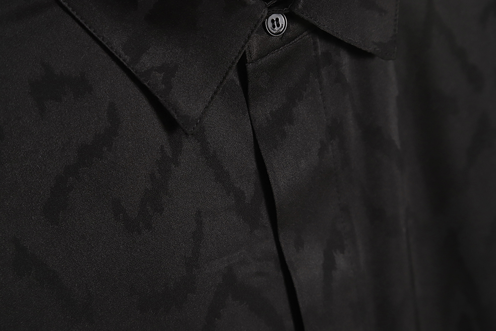 saint lauren paris slp Sa**t Lau*nt 23ss printed jacquard silk shirt