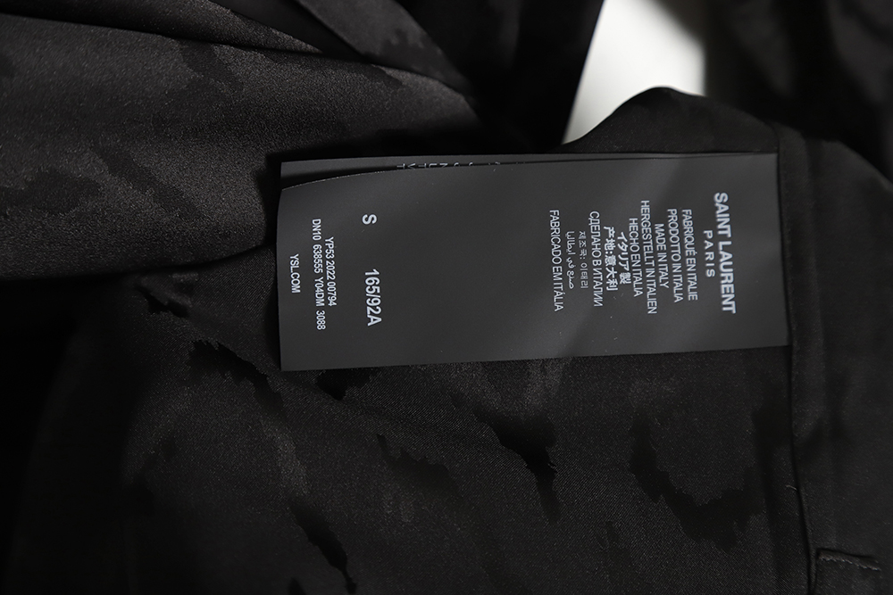 saint lauren paris slp Sa**t Lau*nt 23ss printed jacquard silk shirt