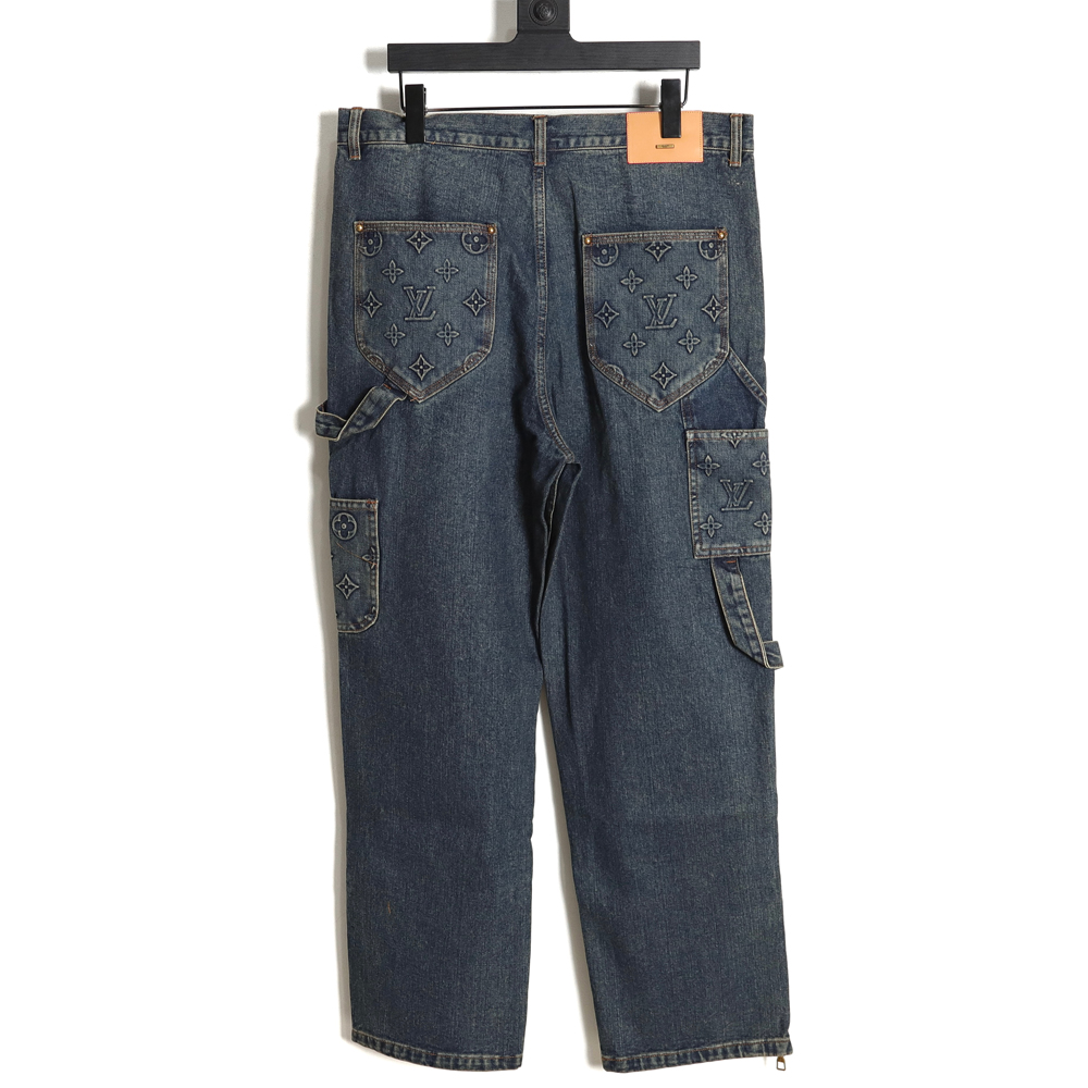 l0*is V*t0n lv l0*is V*t0n embossed presbyopic cargo jeans