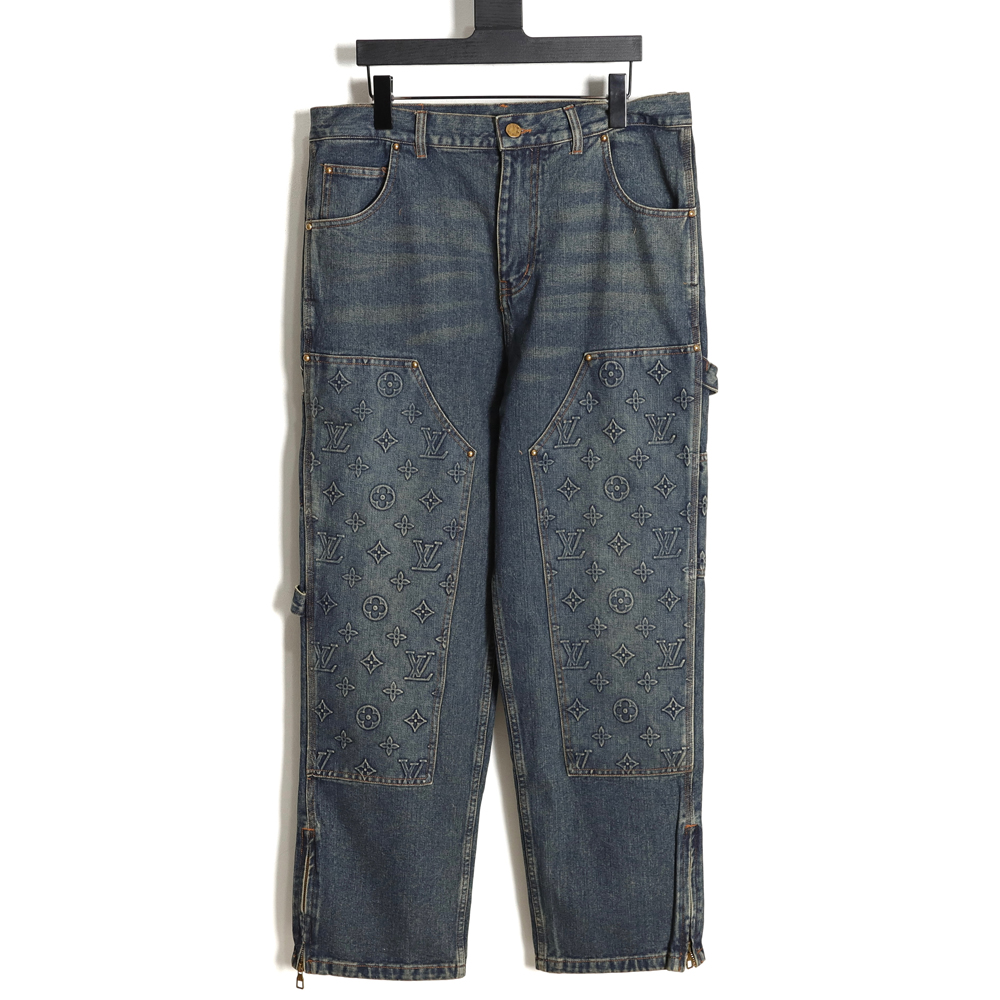 l0*is V*t0n lv l0*is V*t0n embossed presbyopic cargo jeans