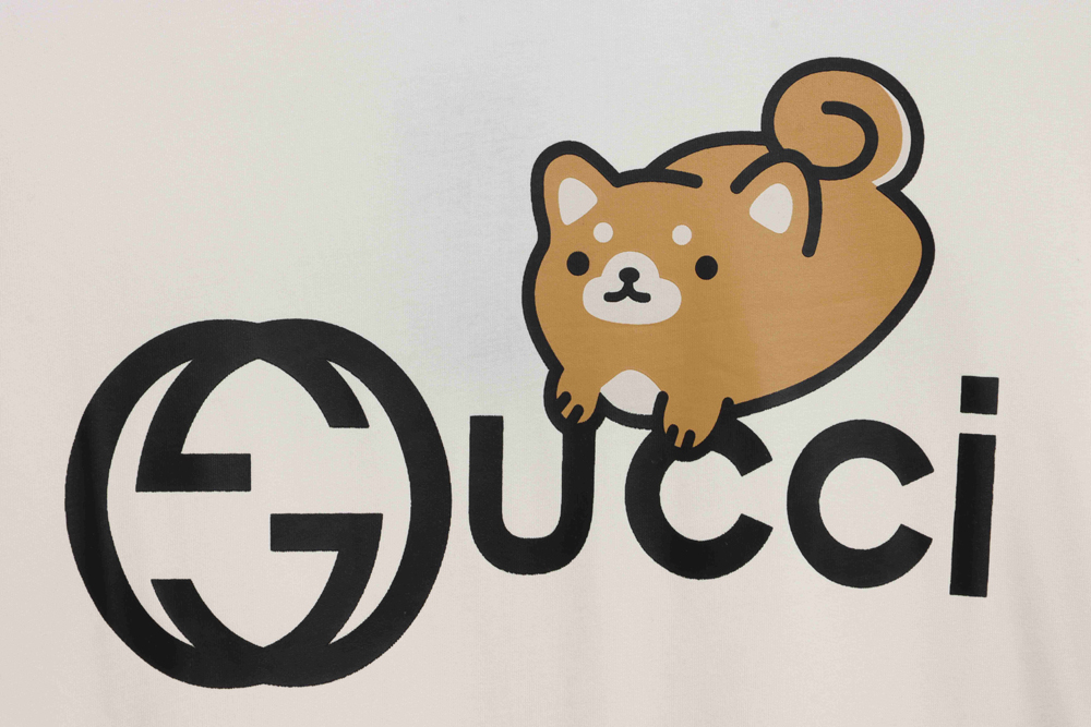 G*u*i kawaii series little yellow dog print short sleeve tsk1