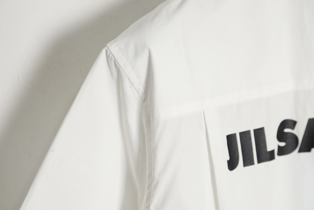 JIL SANDER 23SS Back printed lapel short-sleeved shirt