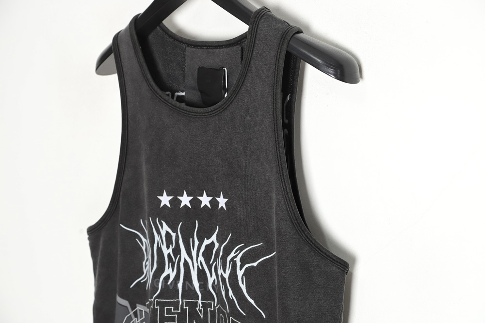 Givenchy Givenchy GVC 23SS Washed Embroidered Sleeveless Vest
