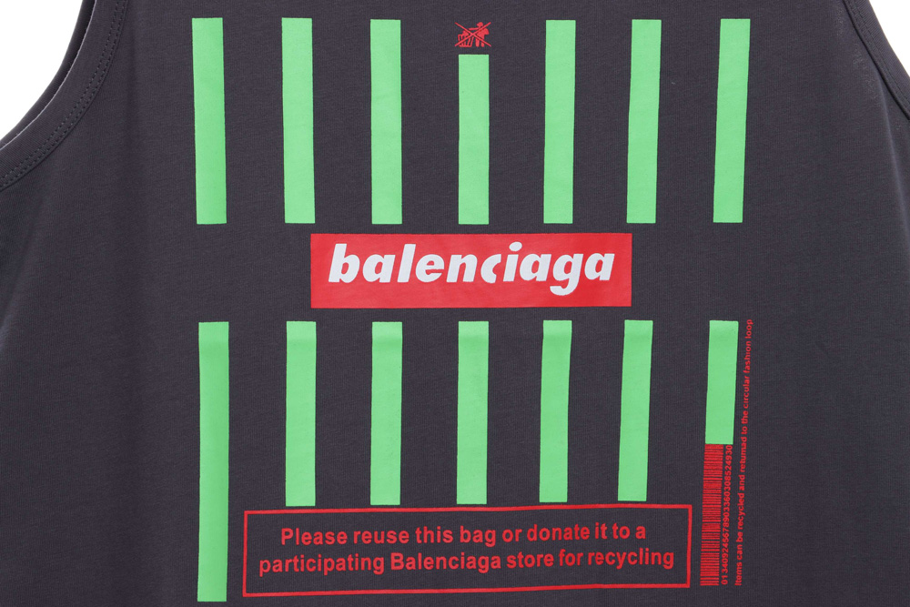 Ba*len*cia*ga barcode ripped vest