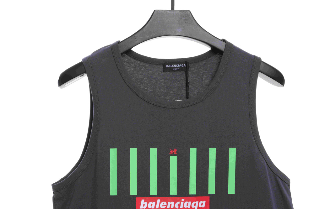 Ba*len*cia*ga barcode ripped vest