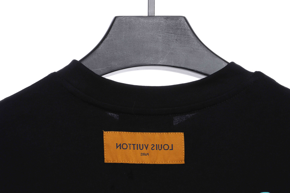 LV blue graffiti paratrooper short sleeve TSK1