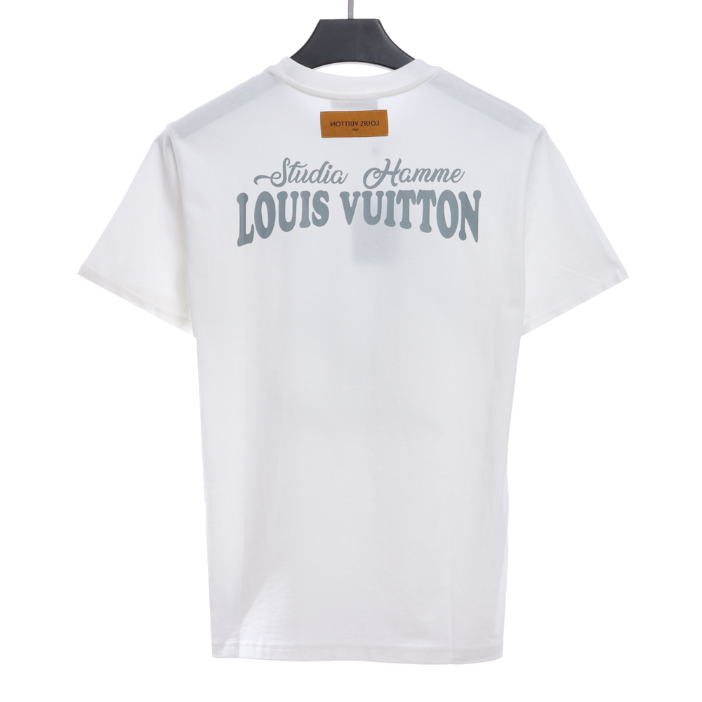 LV chest big bird print short sleeves