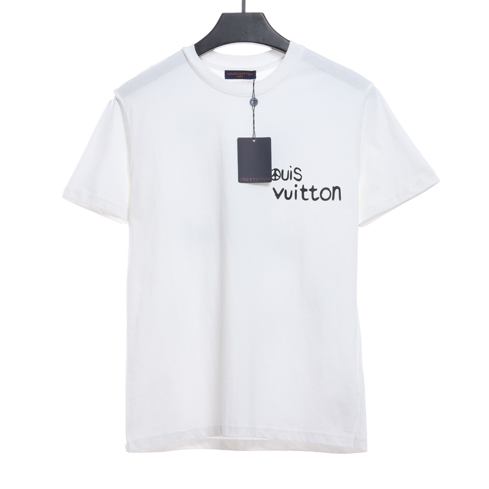 LV blue graffiti paratrooper short sleeves