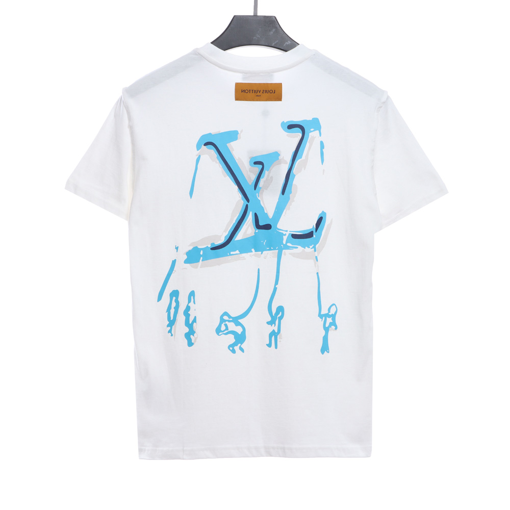 LV blue graffiti paratrooper short sleeves