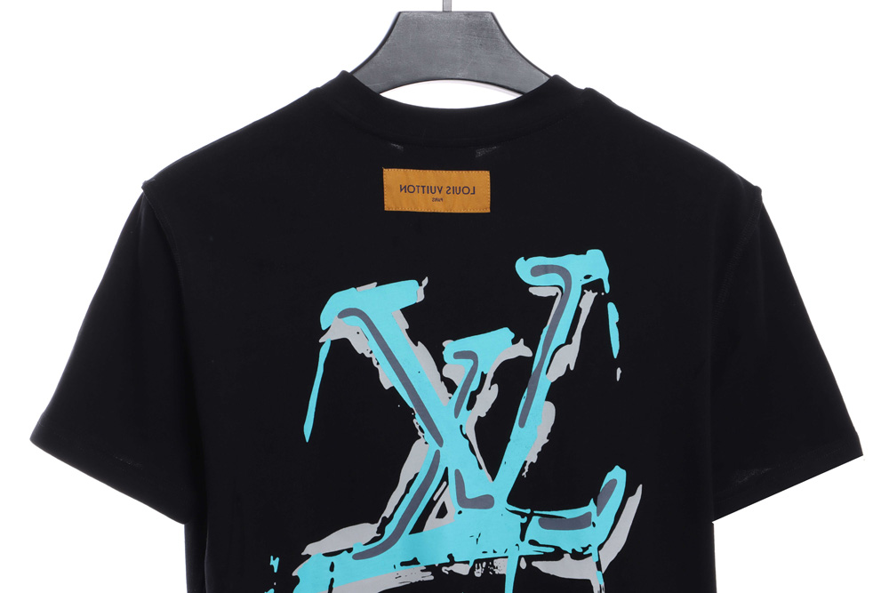 LV blue graffiti paratrooper short sleeve TSK1