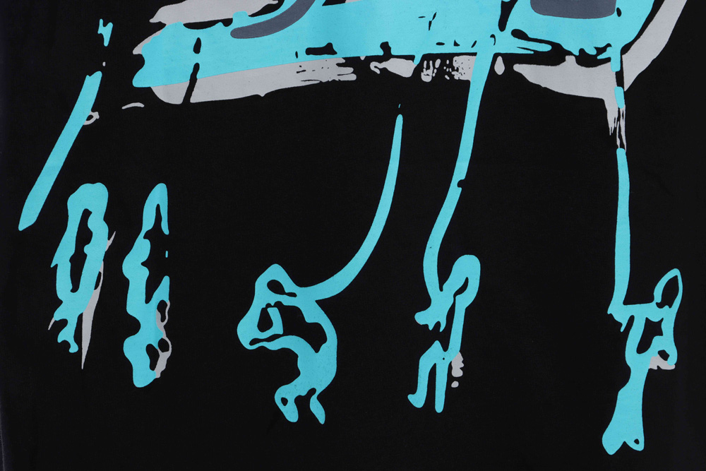 LV blue graffiti paratrooper short sleeve TSK1