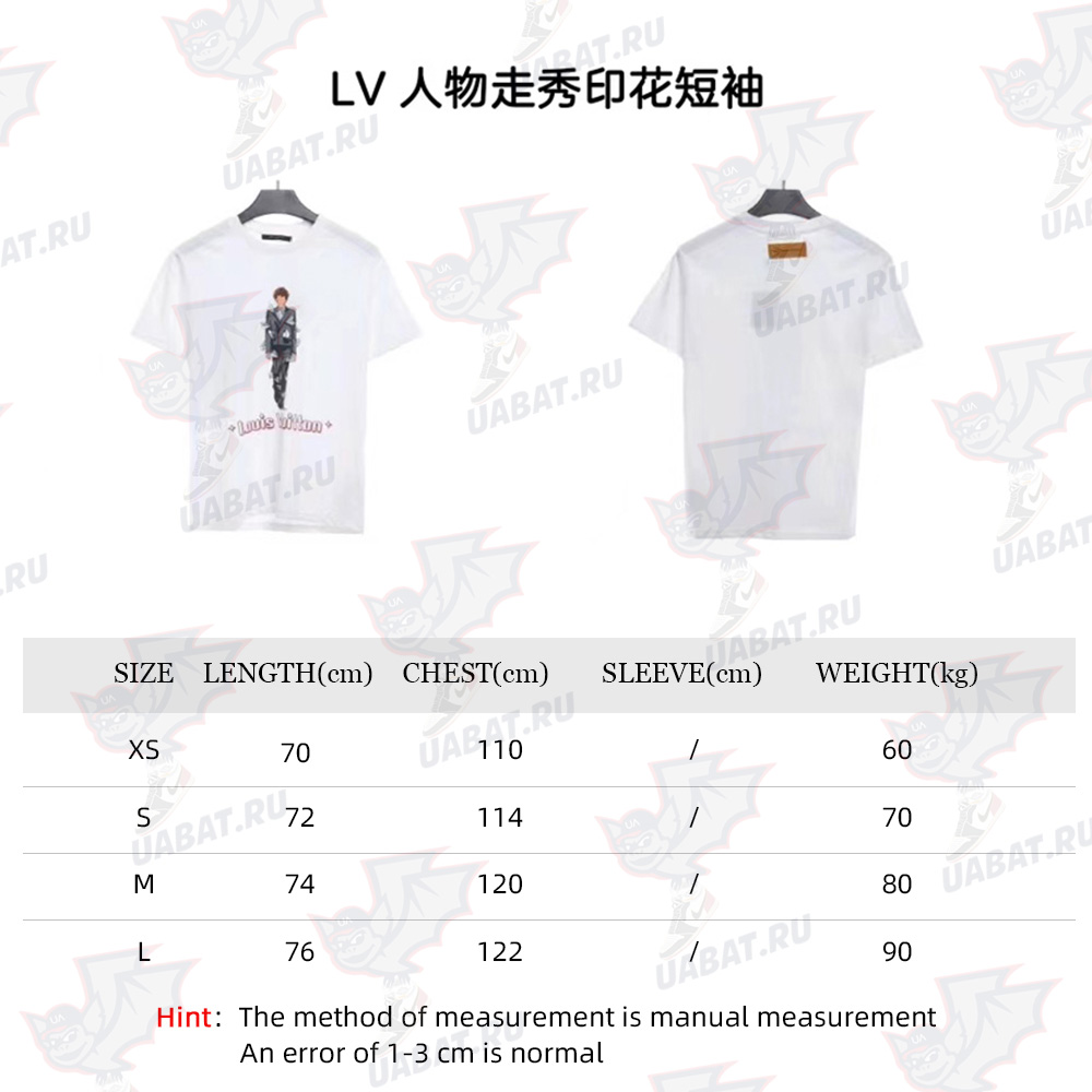 LV character catwalk print short sleeve TSK1