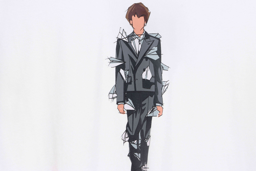 LV character catwalk print short sleeve TSK1