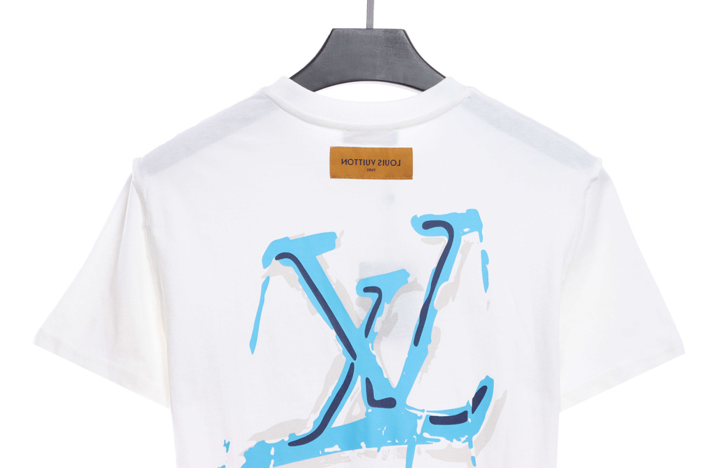 LV blue graffiti paratrooper short sleeves