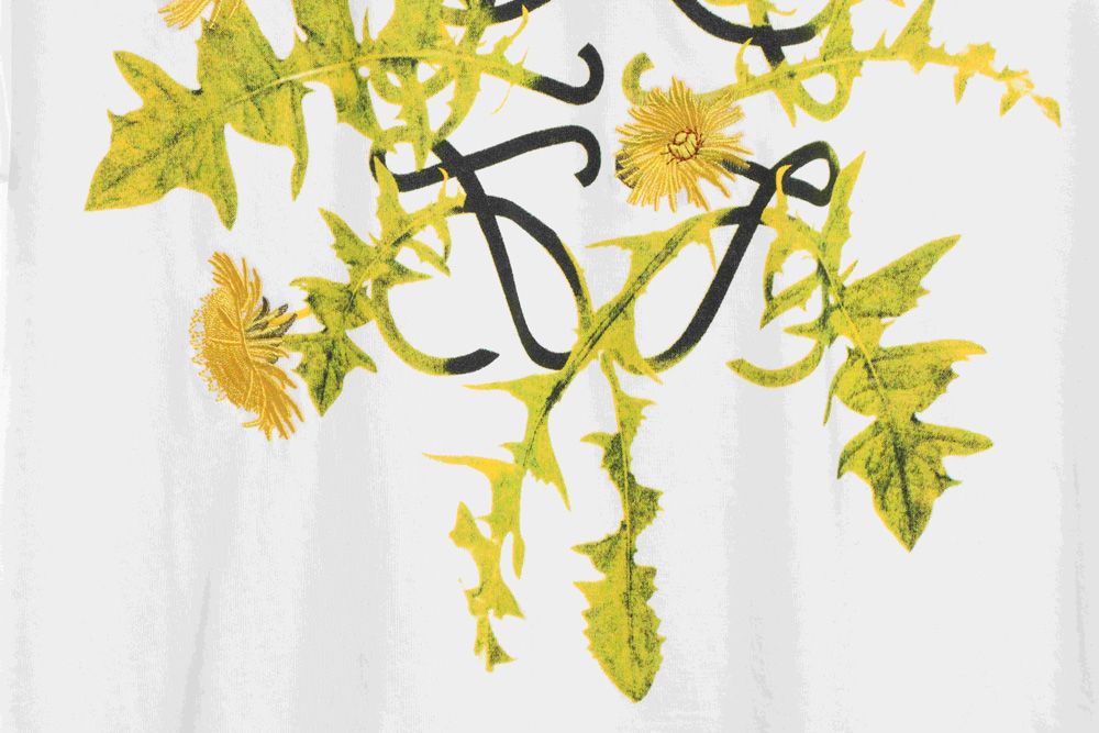 L0ew* floral embroidery short sleeves