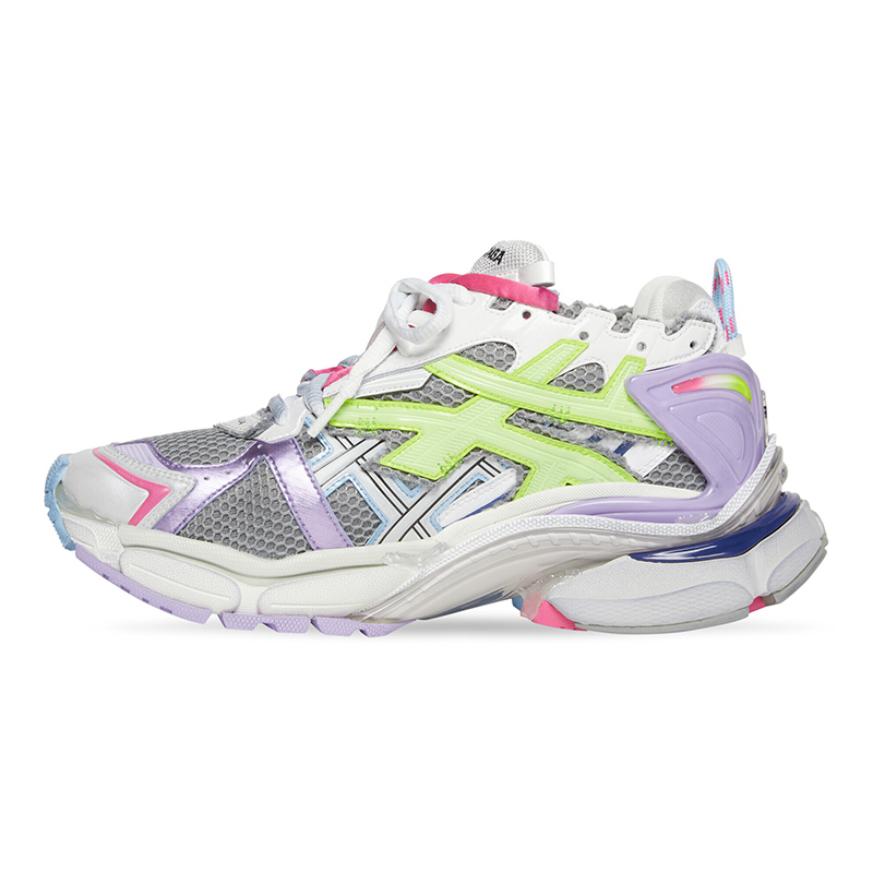 Ba*len*cia*ga runner leather free grey light purple neon yellow white