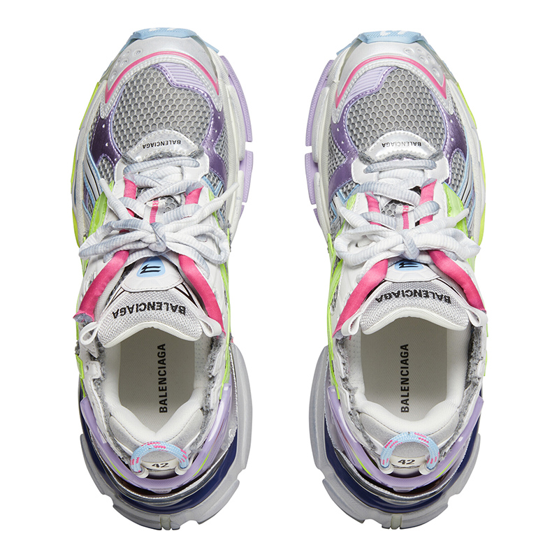 Ba*len*cia*ga runner leather free grey light purple neon yellow white