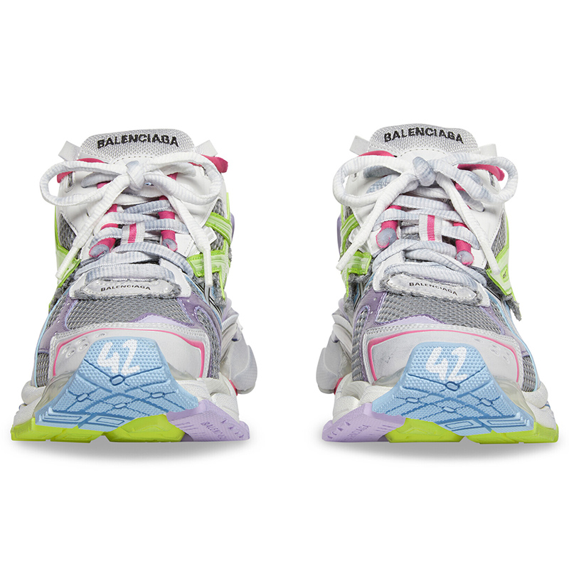 Ba*len*cia*ga runner leather free grey light purple neon yellow white