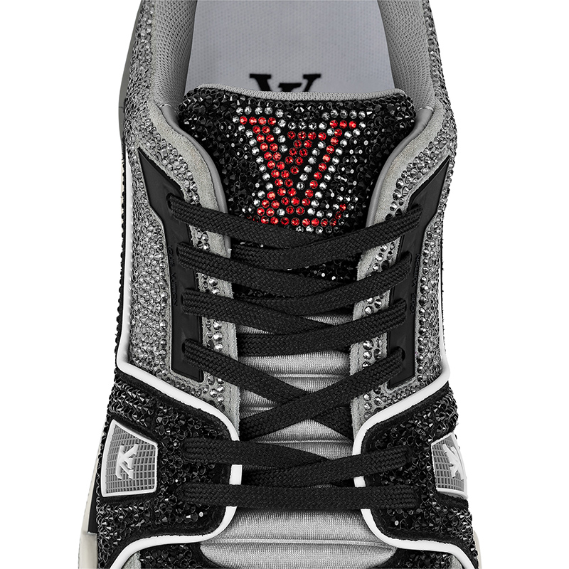 l0*is V*t0n lv trainer black grey crystal