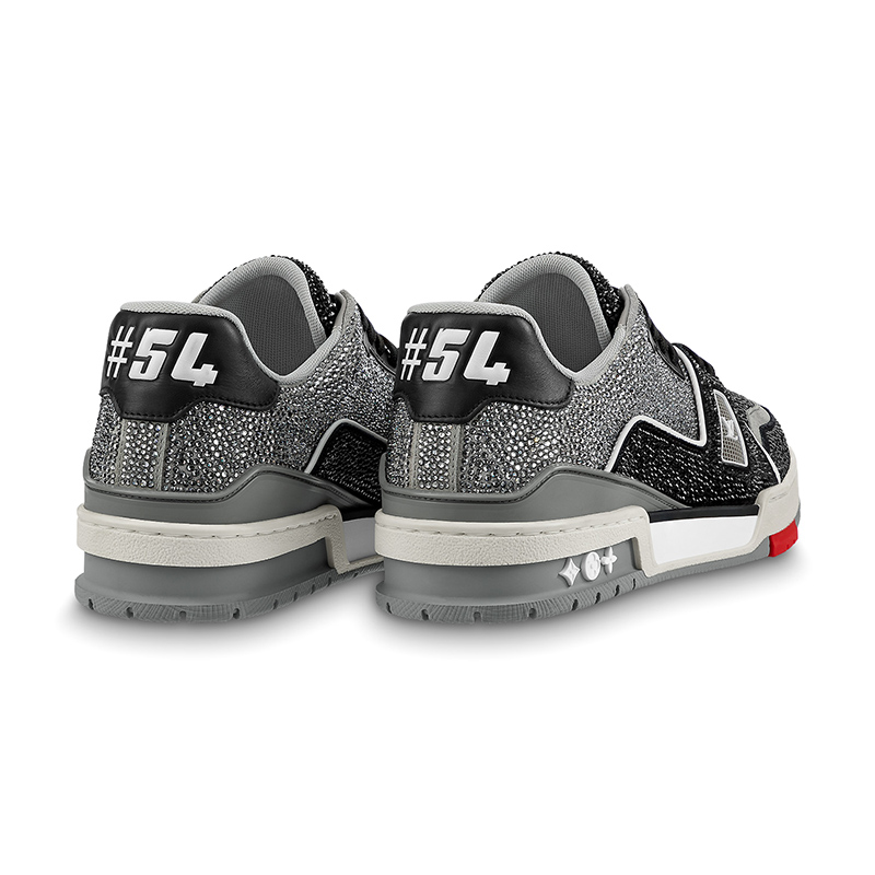 l0*is V*t0n lv trainer black grey crystal