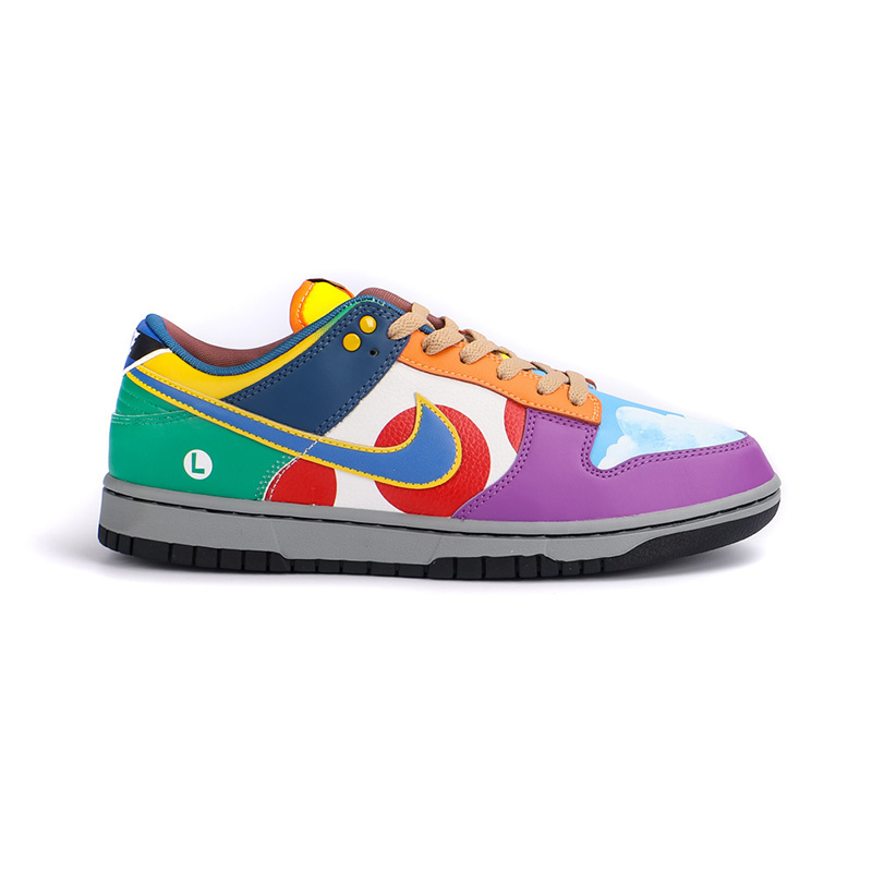 nike dunk low "what the S*per mario" custom
