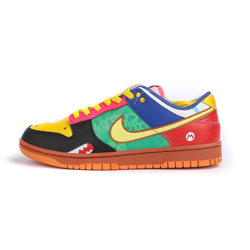 nike dunk low "what the S*per mario" custom