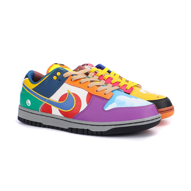 nike dunk low "what the S*per mario" custom