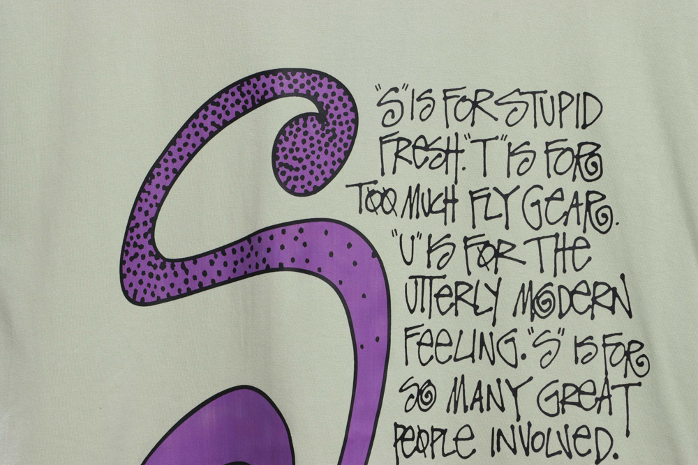 Stucey Mosquito Coil Pattern Handwritten Letter Short Sleeve_CM_2