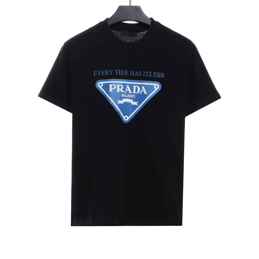 Pra*a blue triangle print short sleeves