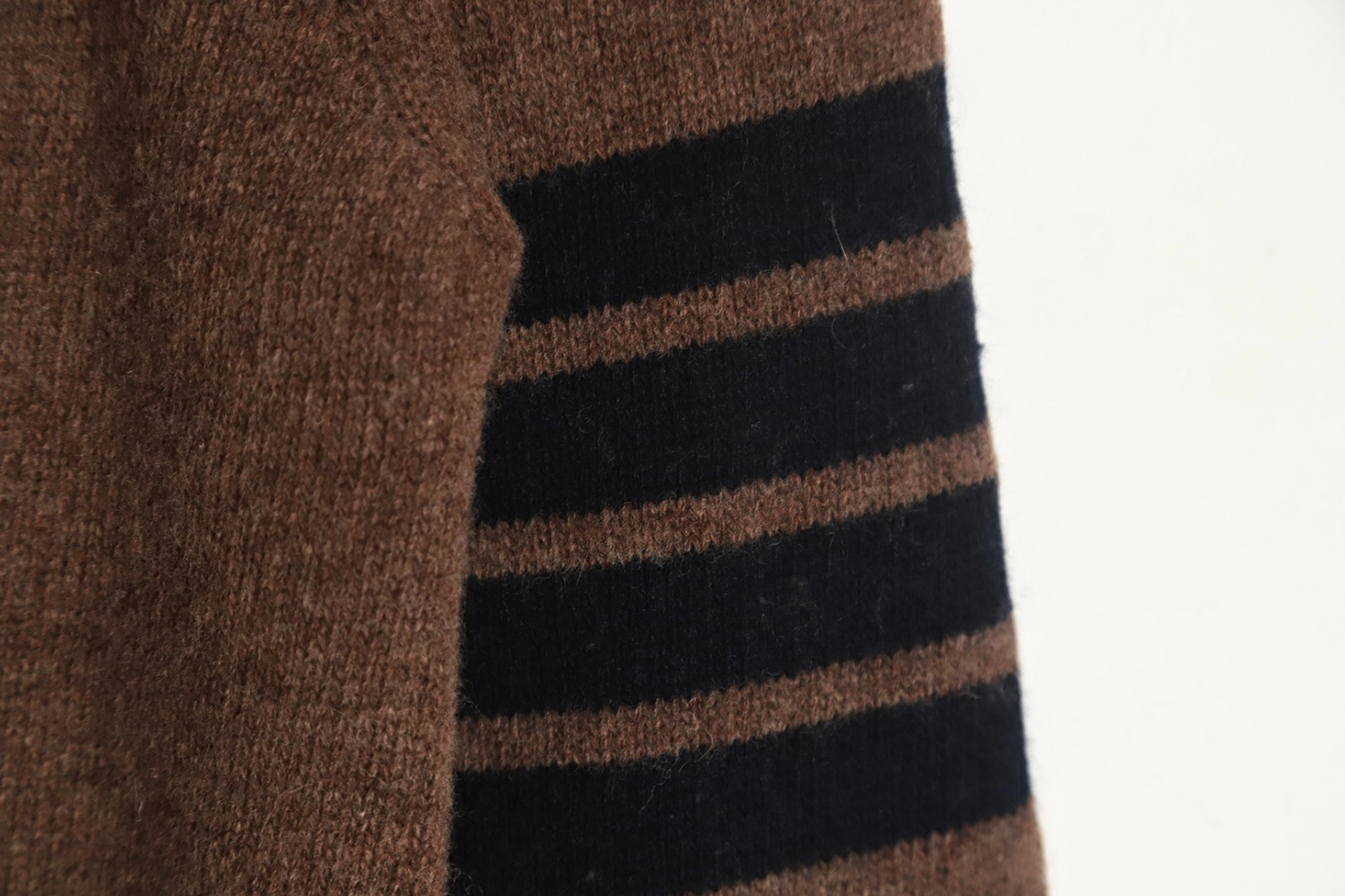 Thom Browne Color Block Wool Crew Neck Sweater