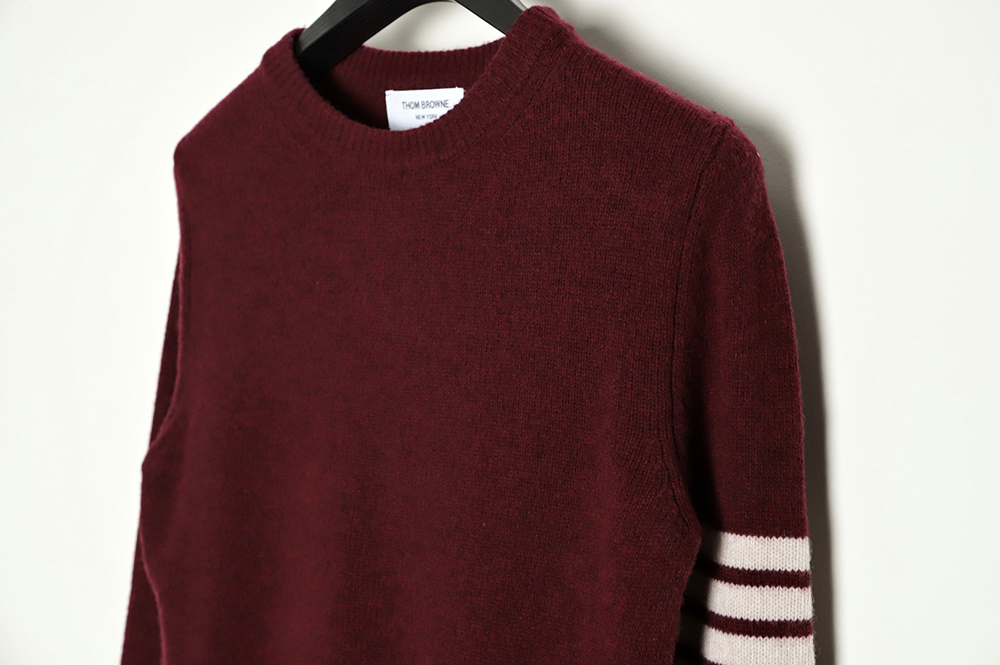 THOM BROWNE 21FW Three-Button Australian Wool Crew Neck Sweater