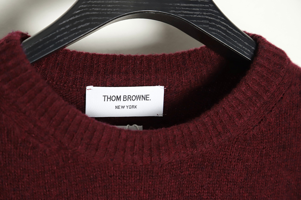 THOM BROWNE 21FW Three-Button Australian Wool Crew Neck Sweater