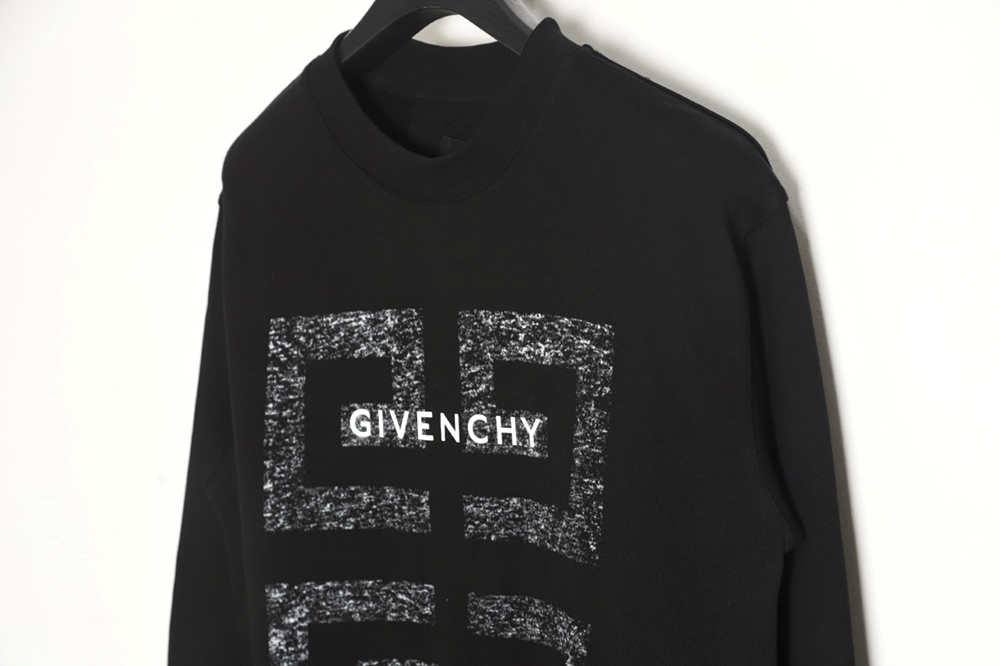 Givenchy 23FW fuzzy print crewneck sweatshirt