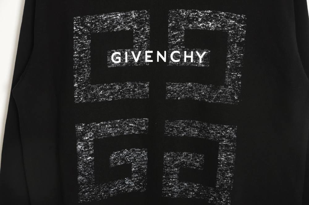 Givenchy 23FW fuzzy print crewneck sweatshirt