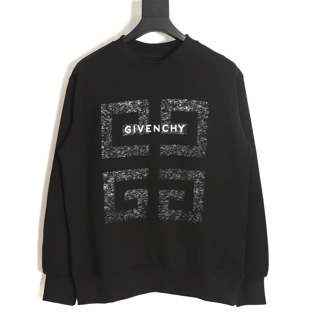 Givenchy 23FW fuzzy print crewneck sweatshirt