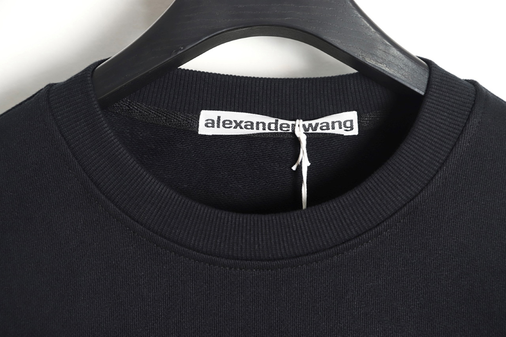 Alexander wang 23FW foam flag letter crew neck sweatshirt