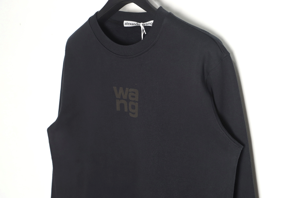 Alexander wang 23FW foam flag letter crew neck sweatshirt