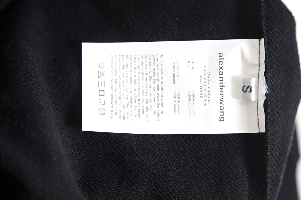 Alexander wang 23FW foam flag letter crew neck sweatshirt