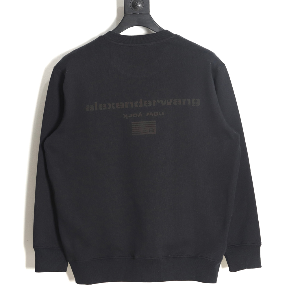 Alexander wang 23FW foam flag letter crew neck sweatshirt