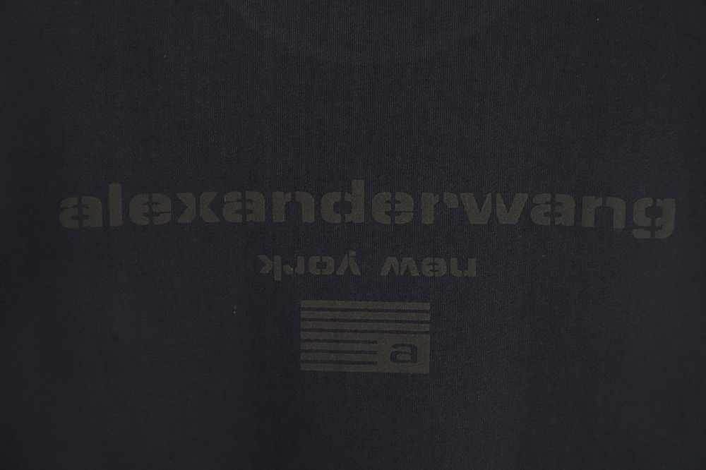 Alexander wang 23FW foam flag letter crew neck sweatshirt