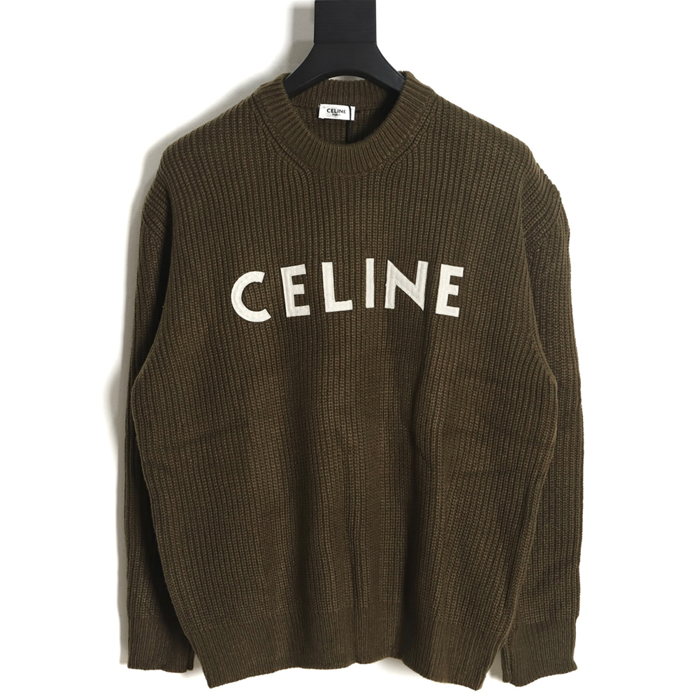 Ce**e 23fw letter logo crew neck sweater
