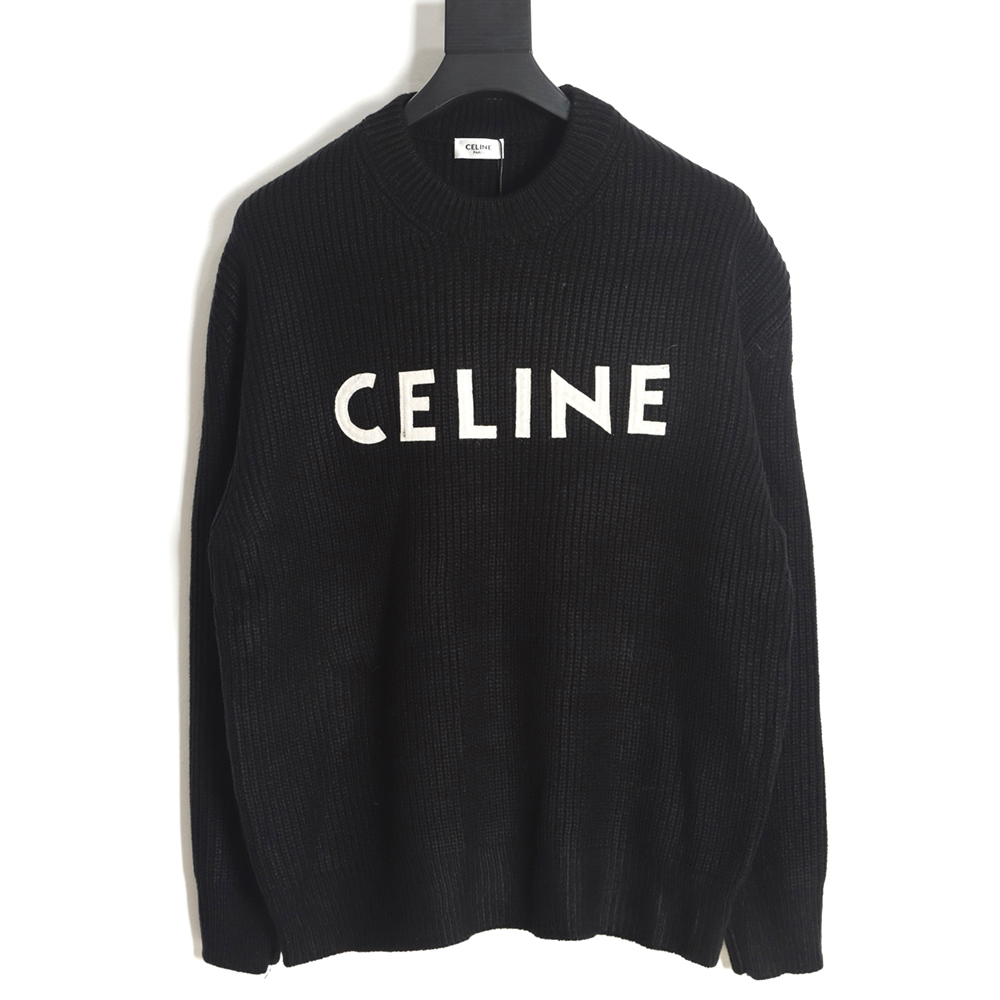 Ce**e 23fw letter logo crew neck sweater
