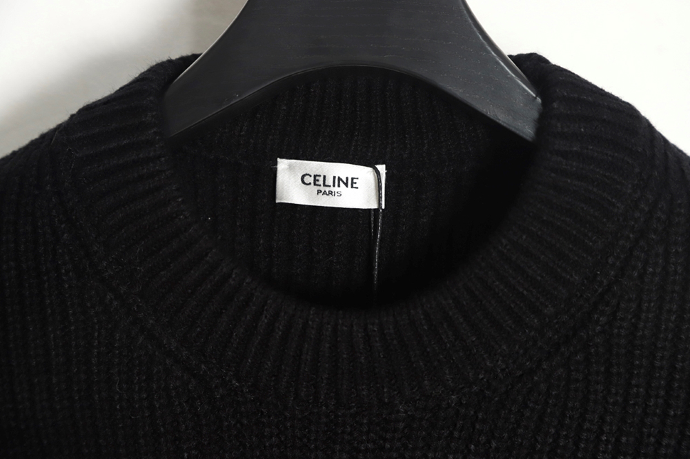 Ce**e 23fw letter logo crew neck sweater