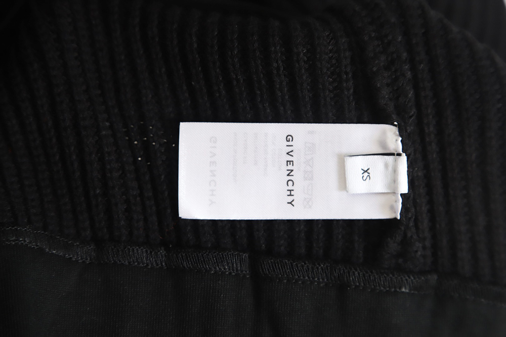 Givenchy heavy-tech knitted sweater patchwork jacket