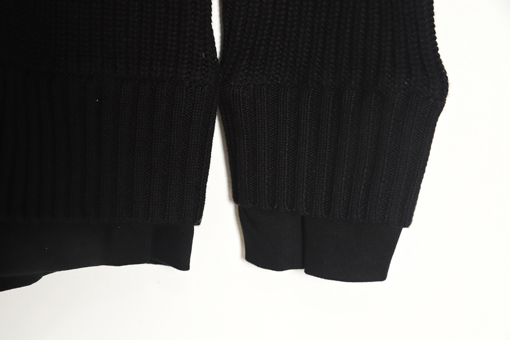 Givenchy heavy-tech knitted sweater patchwork jacket
