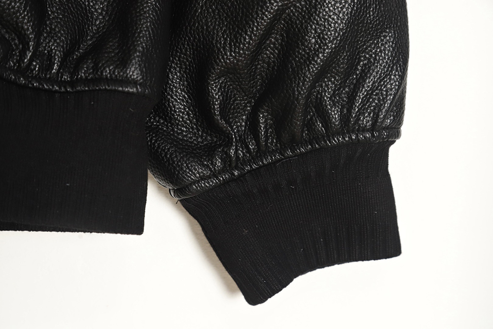 Givenchy 23FW patchwork leather baseball jacket