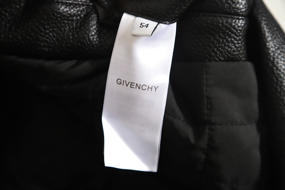 Givenchy 23FW patchwork leather baseball jacket
