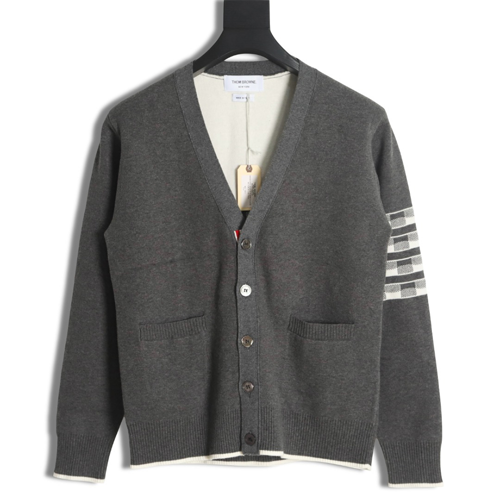 Thom Browne 23FW plaid dachshund cardigan sweater