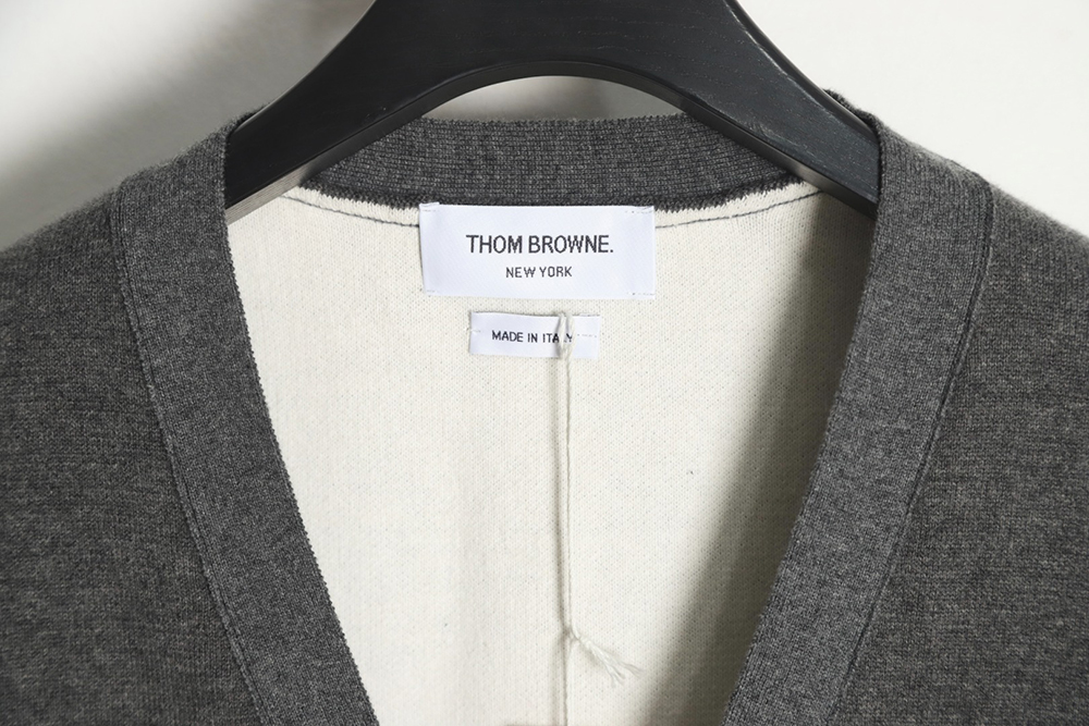 Thom Browne 23FW plaid dachshund cardigan sweater